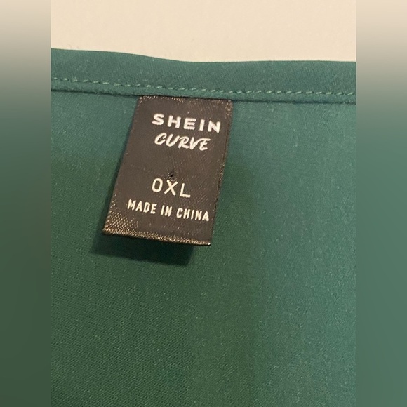 Shein Curve Ruffle Front Sleeveless Dress, Size 0X, Green - Picture 3 of 9